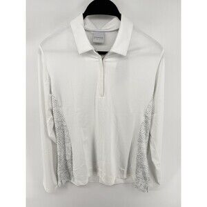 Dunning Chloe Jersey Performance Zip Shirt Women Long sleeve Size M